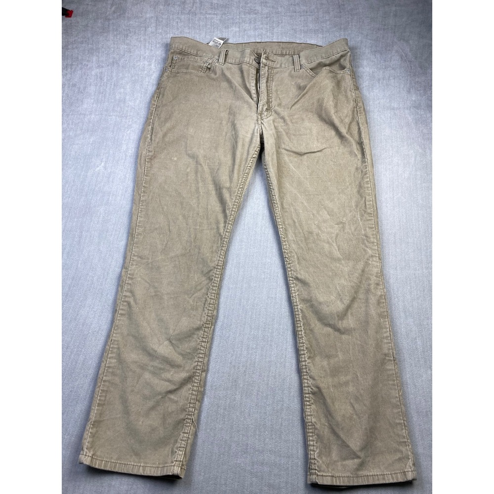 Levis 511 Slim Fit Corduroy Pants Mens 38x30 Tan Khaki Fine Wale 04511-2305